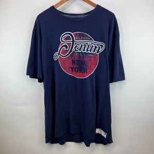 Tommy Hilfiger Denim New York Blue T Shirt Mens XXL